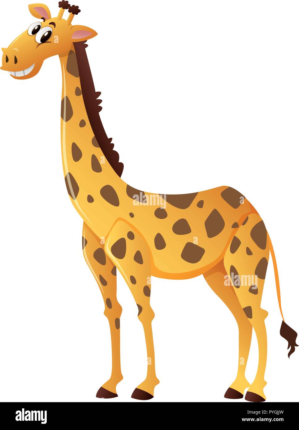 Happy giraffe on white background illustration Stock Vector Image & Art ...