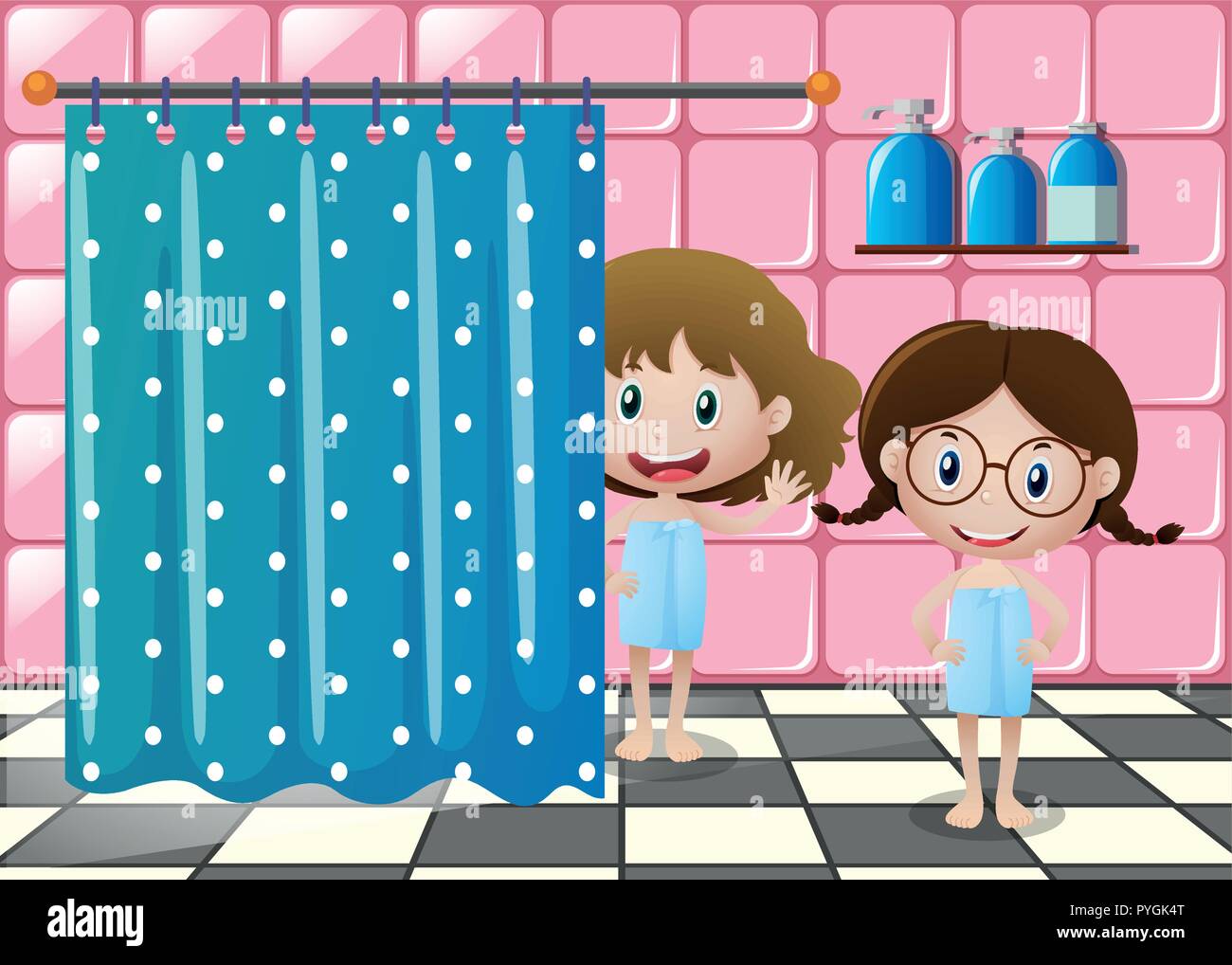 Bathtime girl Stock Vector Images - Alamy