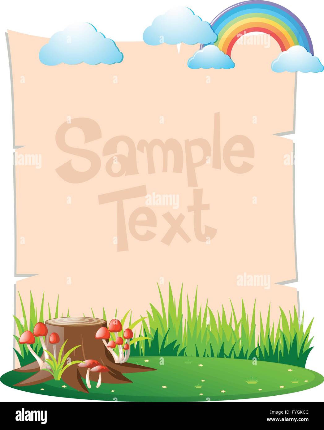 Paper template with park scene illustration Stock Vector Image & Art ...