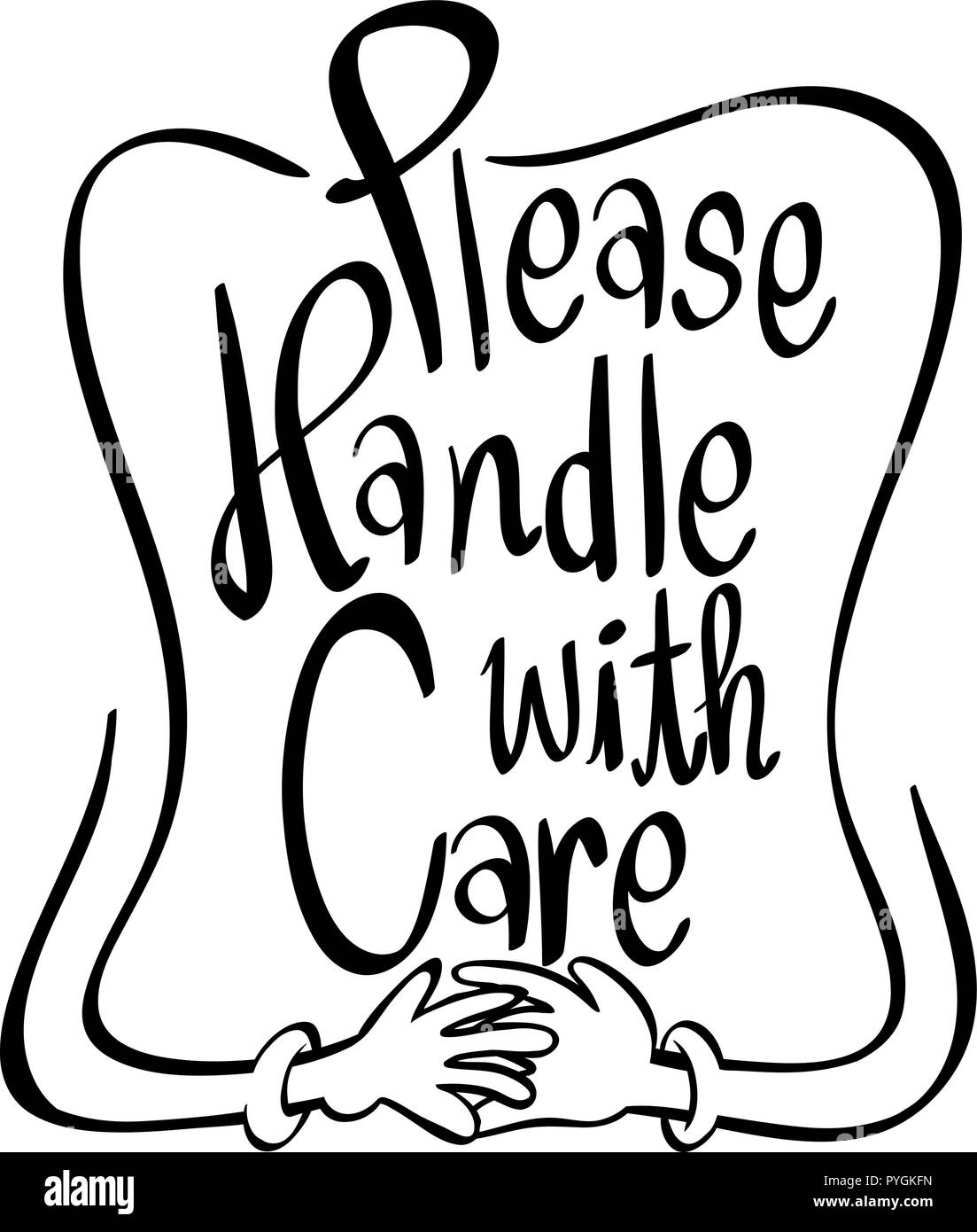 Word expression for please handle with care illustration Stock Vector Image & Art Alamy