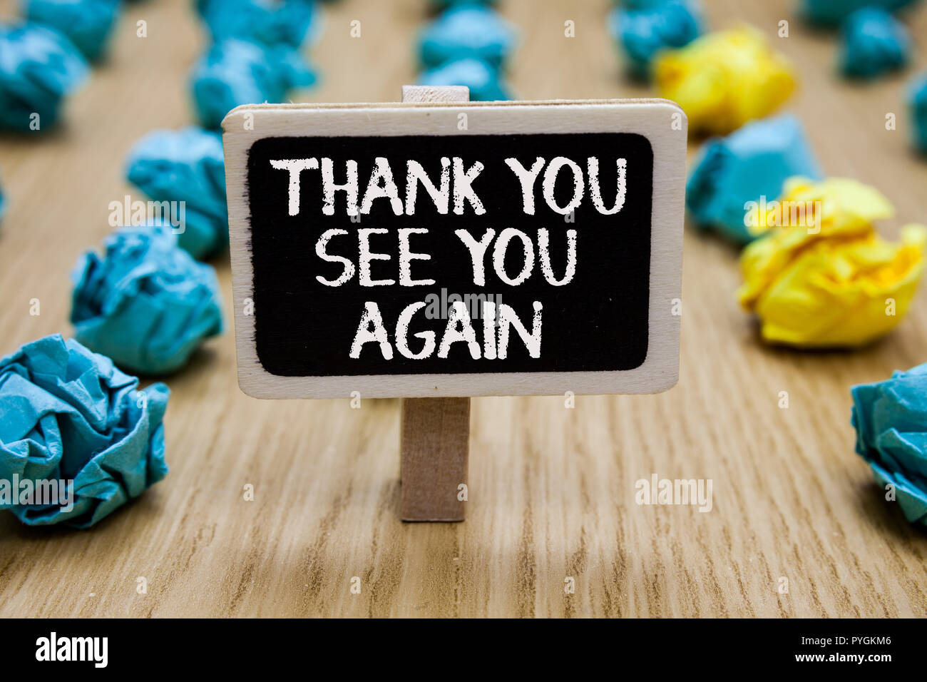 Text sign showing Thank You See You Again. Conceptual photo