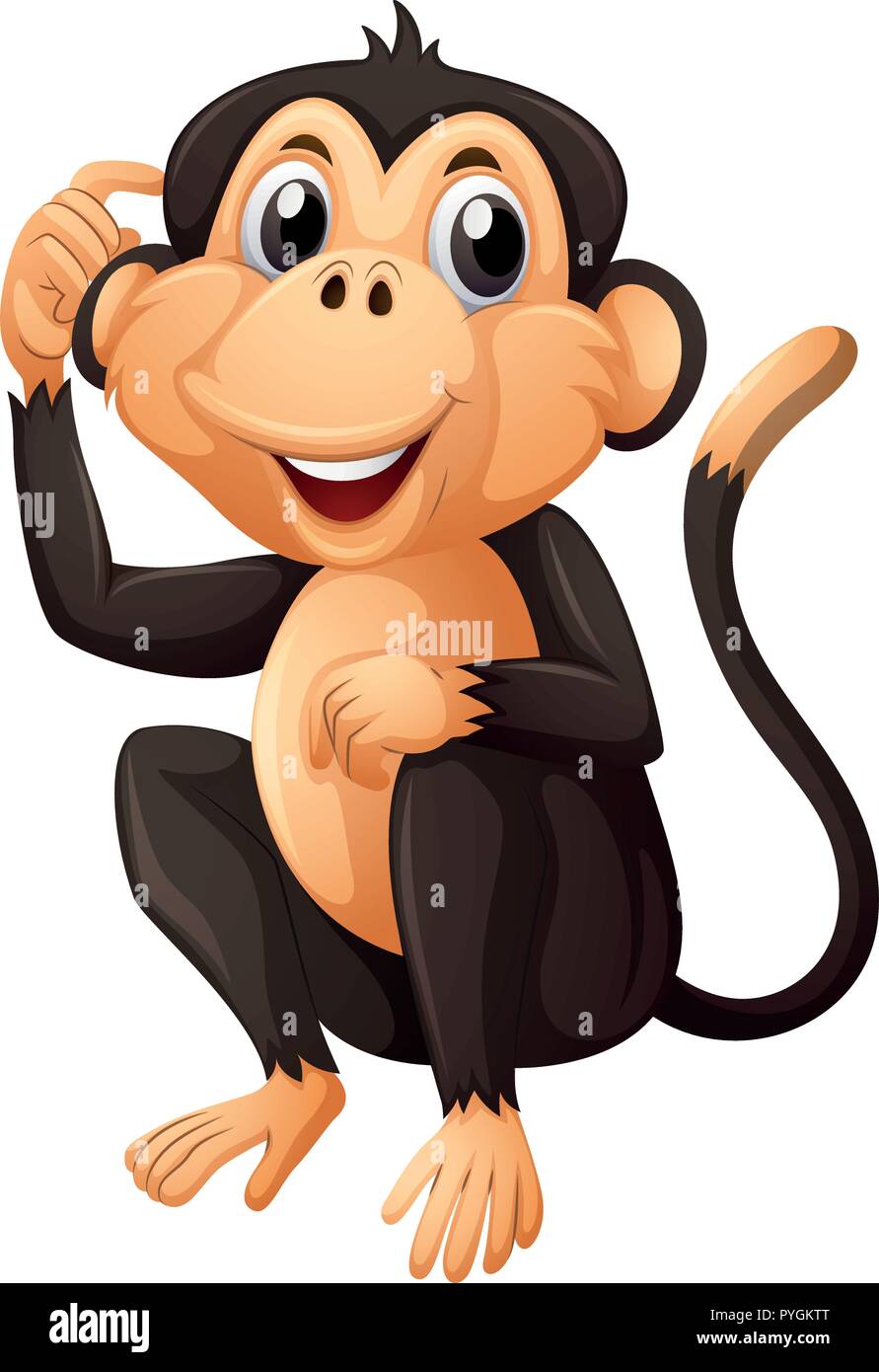 Cute monkey with black fur illustration Stock Vector Image & Art - Alamy Cute monkey with black fur illustration Stock Vector Image & Art - Alamy