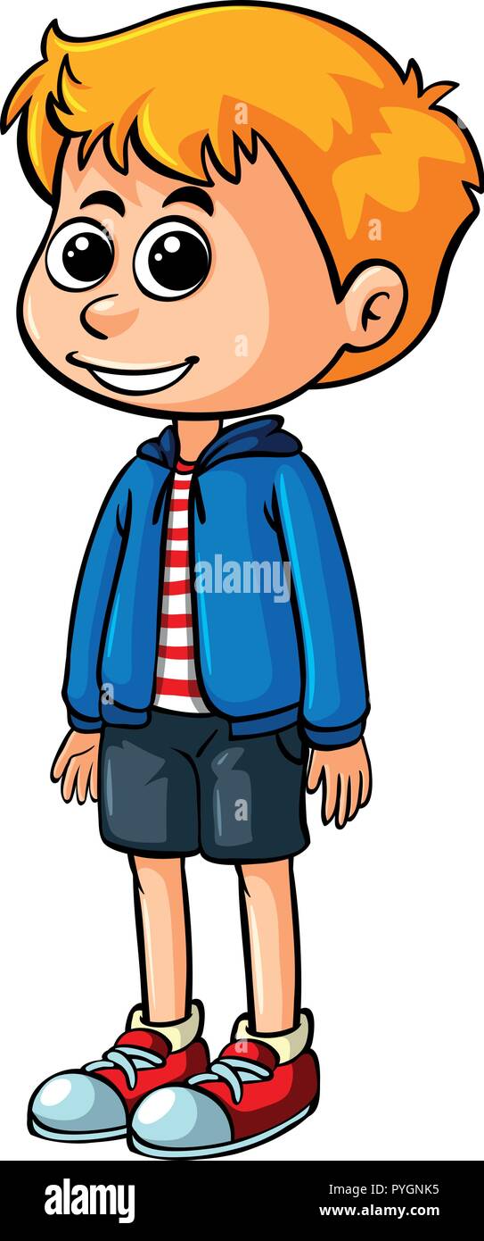 Little boy with happy face illustration Stock Vector Image & Art - Alamy