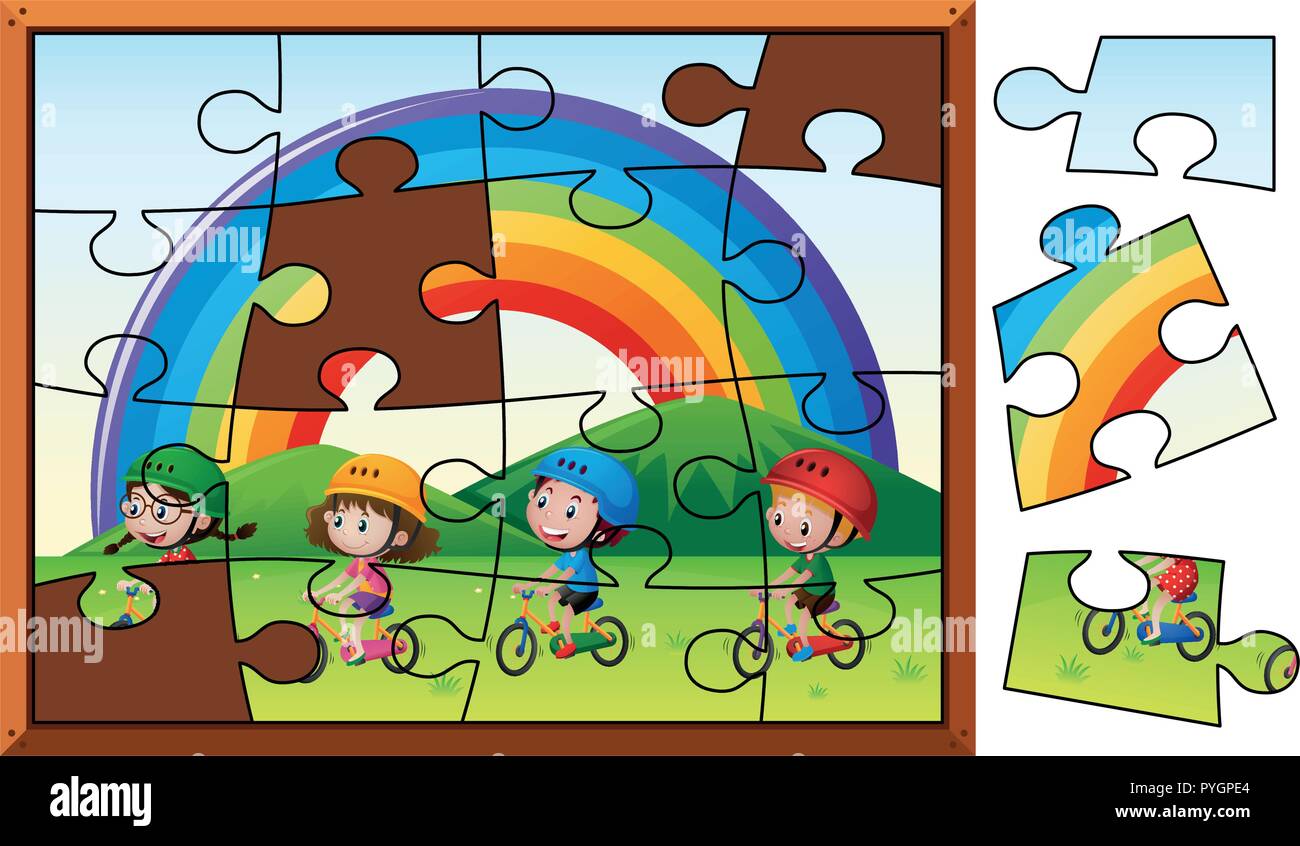 jigsaw riding bike