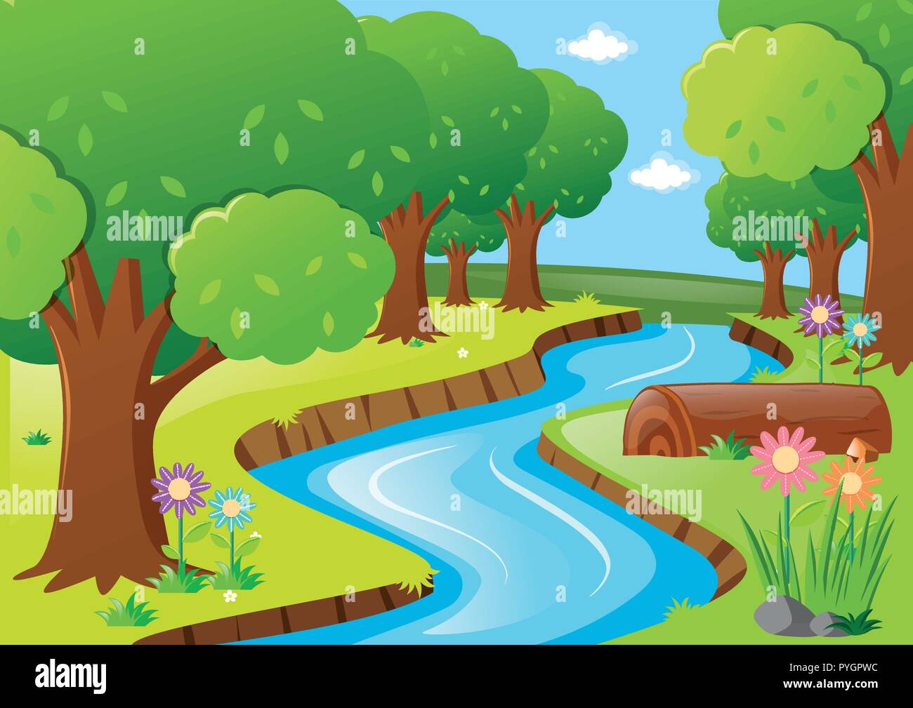 Scene With River And Trees Illustration Stock Vector Image Art Alamy Scene With River And Trees Illustration Stock Vector Image Art Alamy