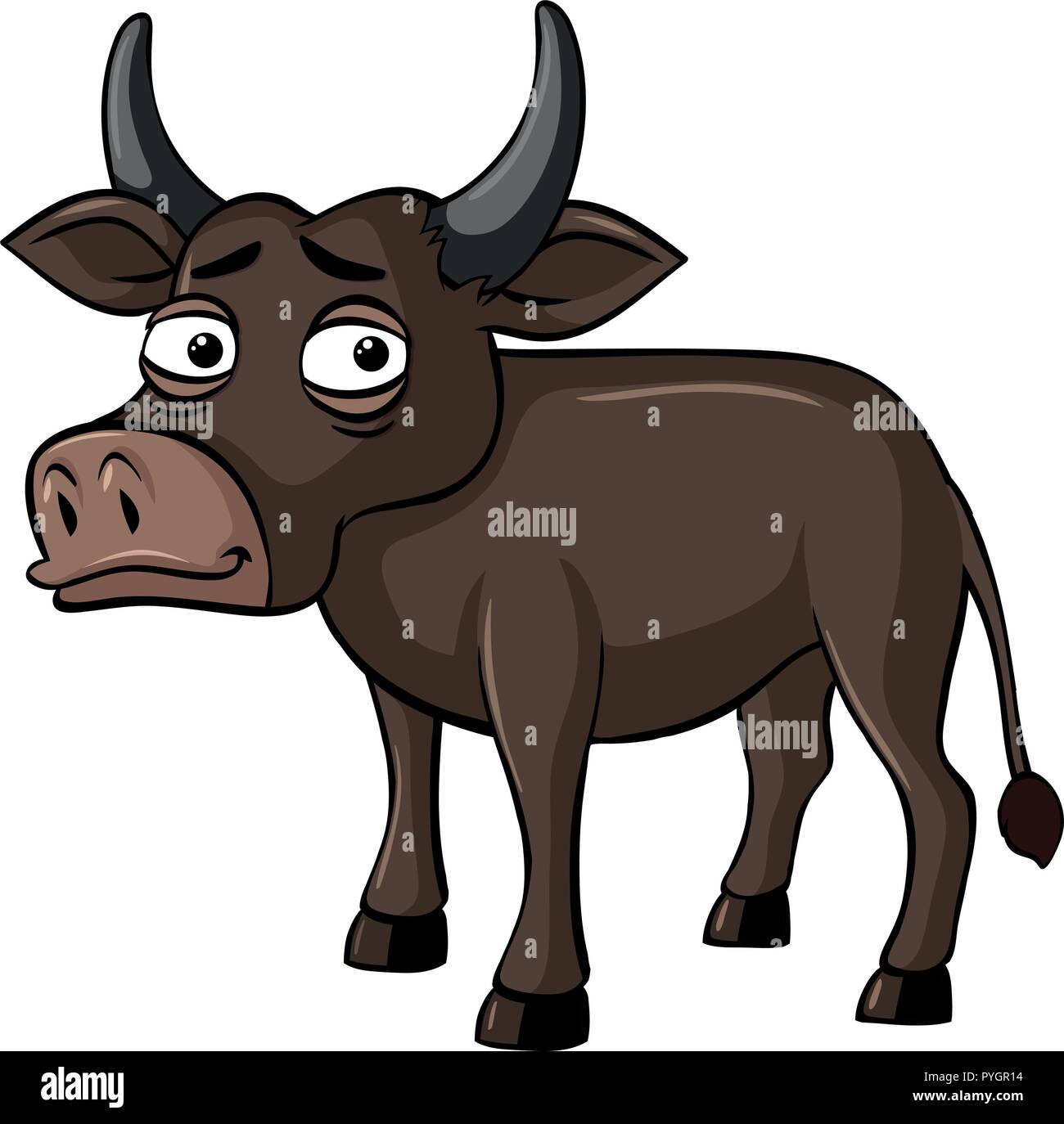 Cartoon illustration buffalo sad expression hi-res stock photography and  images - Alamy