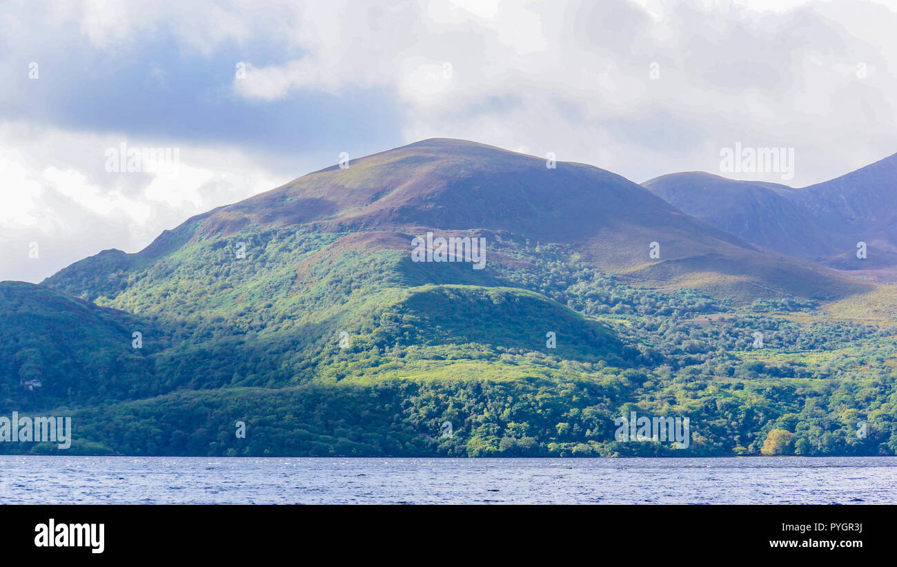 Lake Killarney cruise with views of  Killarney National Park Stock Photo