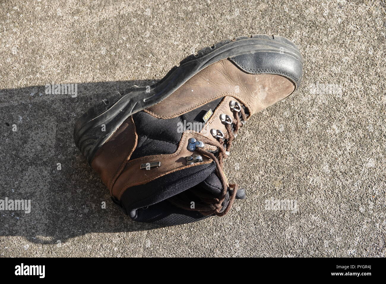 Old work boot Stock Photo Alamy