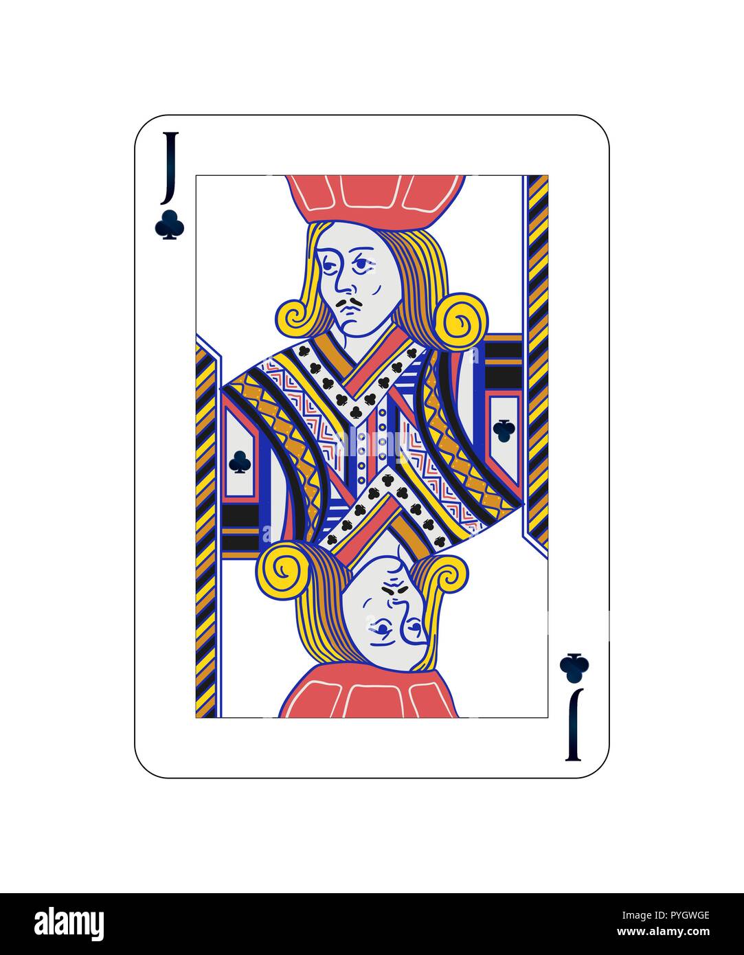Jack of Clubs playing card with on white Stock Vector Image & Art Alamy