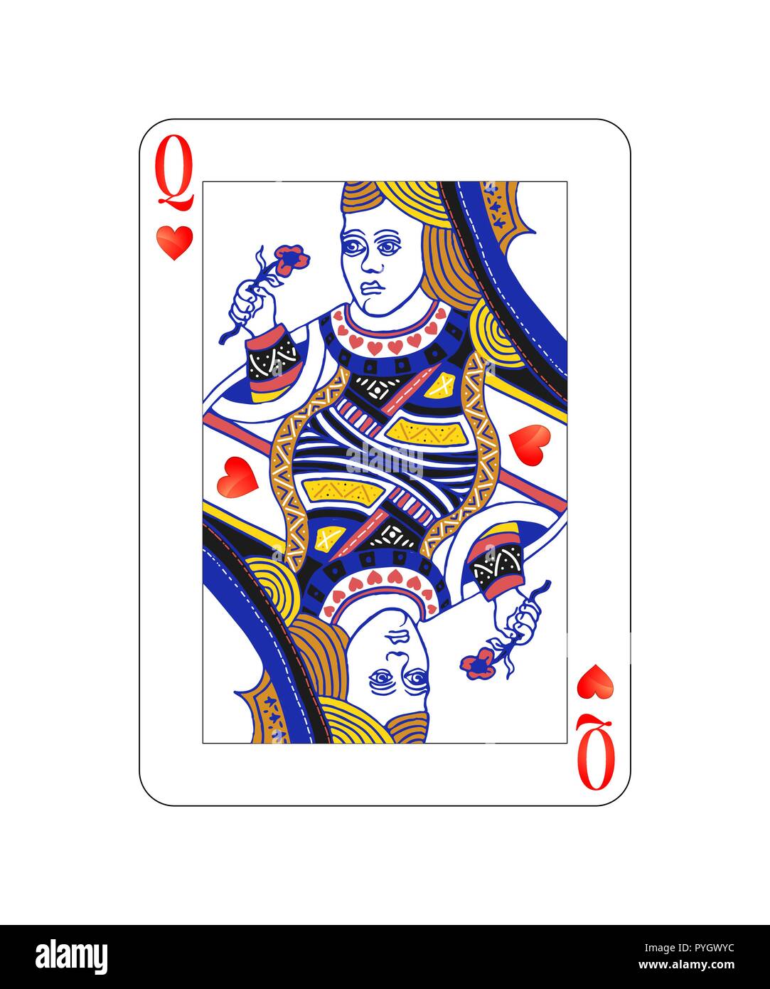 Queen of hearts playing card hires stock photography and images Alamy