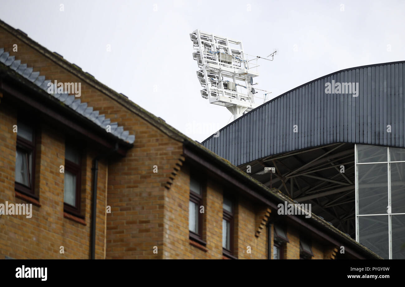 A general view of the stadium prior to the Premier League match at Selhurst Park, London. PRESS ASSOCIATION Photo. Picture date: Sunday October 28, 2018. See PA story SOCCER Palace. Photo credit should read: Tim Goode/PA Wire. RESTRICTIONS: No use with unauthorised audio, video, data, fixture lists, club/league logos or 'live' services. Online in-match use limited to 120 images, no video emulation. No use in betting, games or single club/league/player publications. Stock Photo