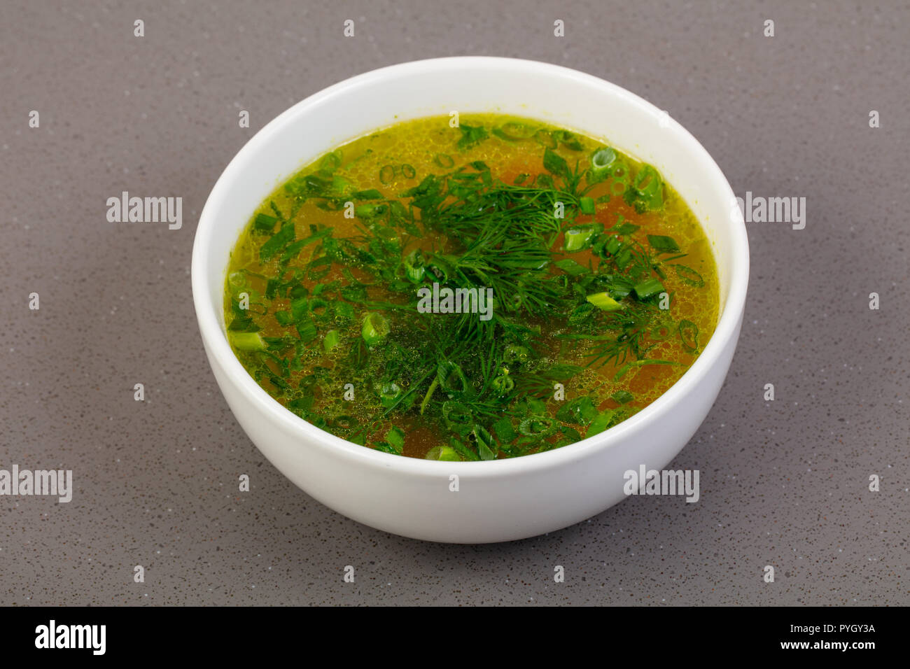 Fish soup Uha with dill Stock Photo Alamy