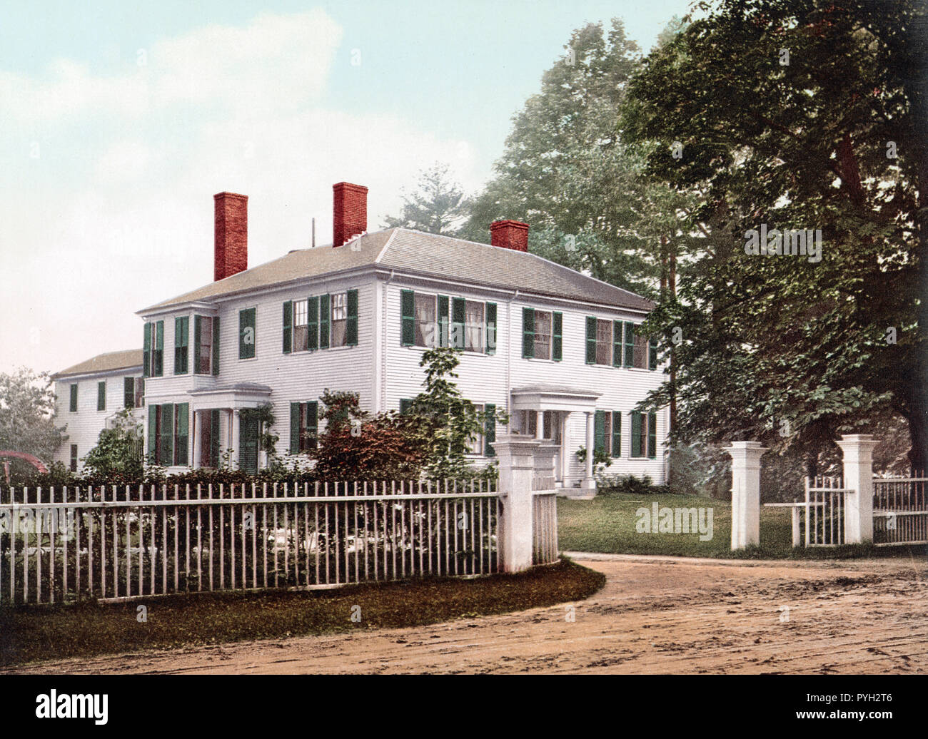 The Emerson House, Concord ca. 1900 Stock Photo Alamy