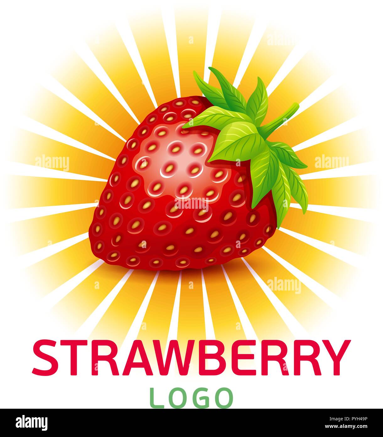 Strawberry vector logo. Stock Vector