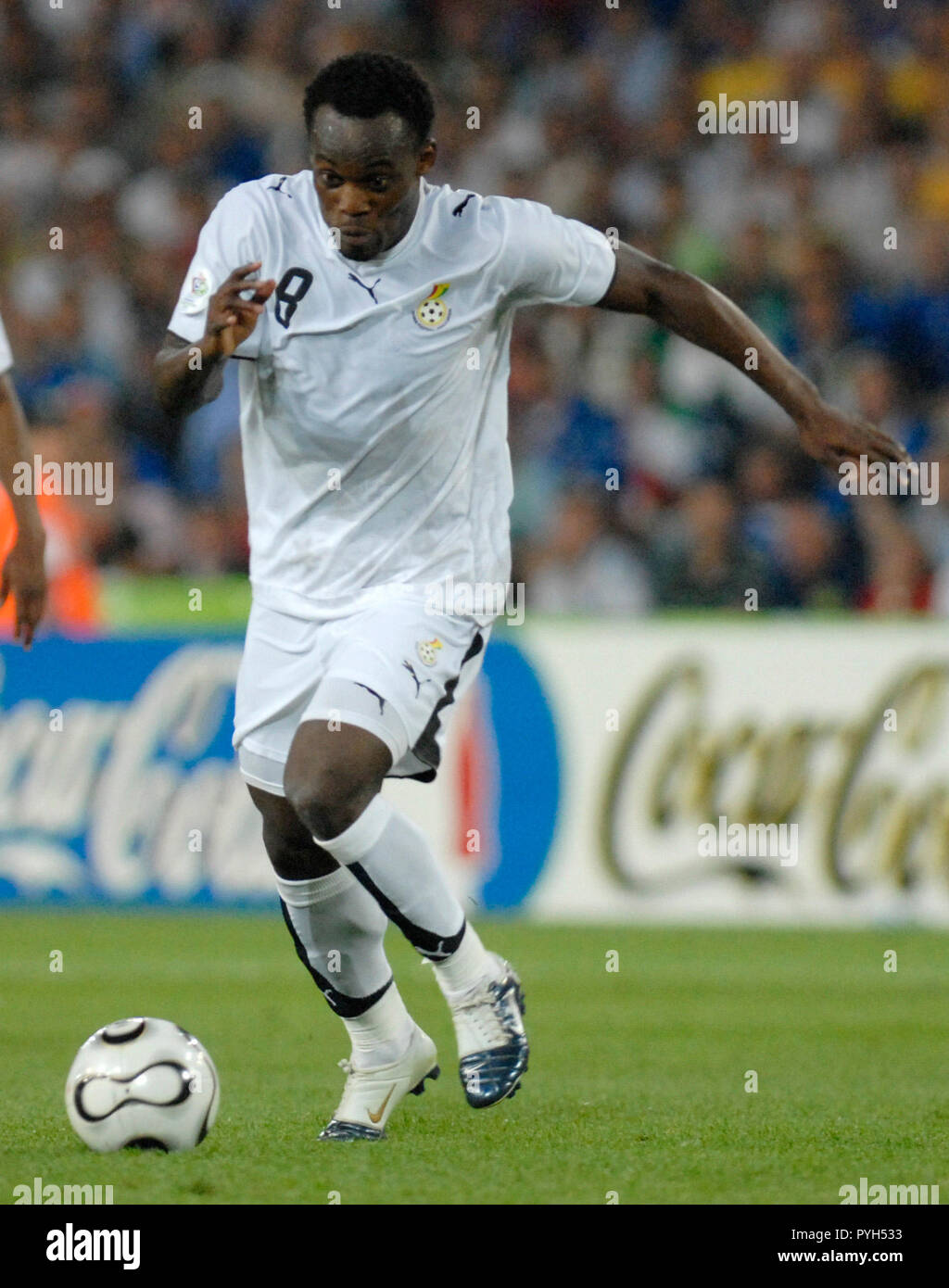 Niedersachsen  Stadion Hannover Germany 12.6.2006,  FIFA World Cup match 9, Italy vs Ghana 2:0 ---- Michael ESSIEN (GHA) Stock Photo