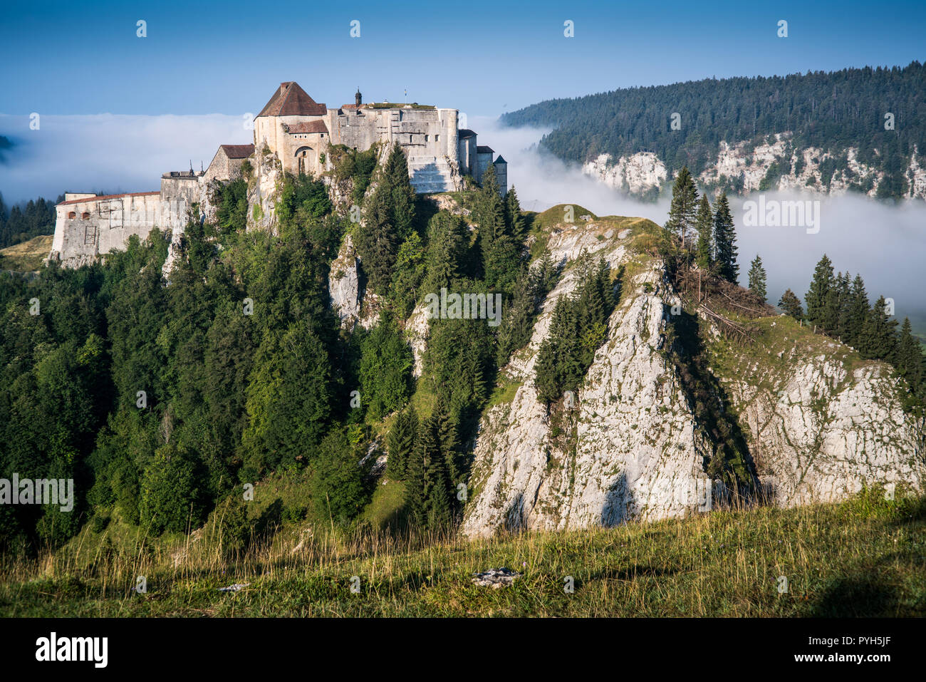 Chateau de Joux, France, Europe Stock Photo Alamy