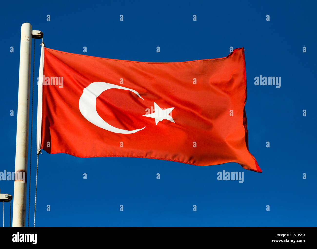 Ankara, Turkey - Turkish flag Stock Photo