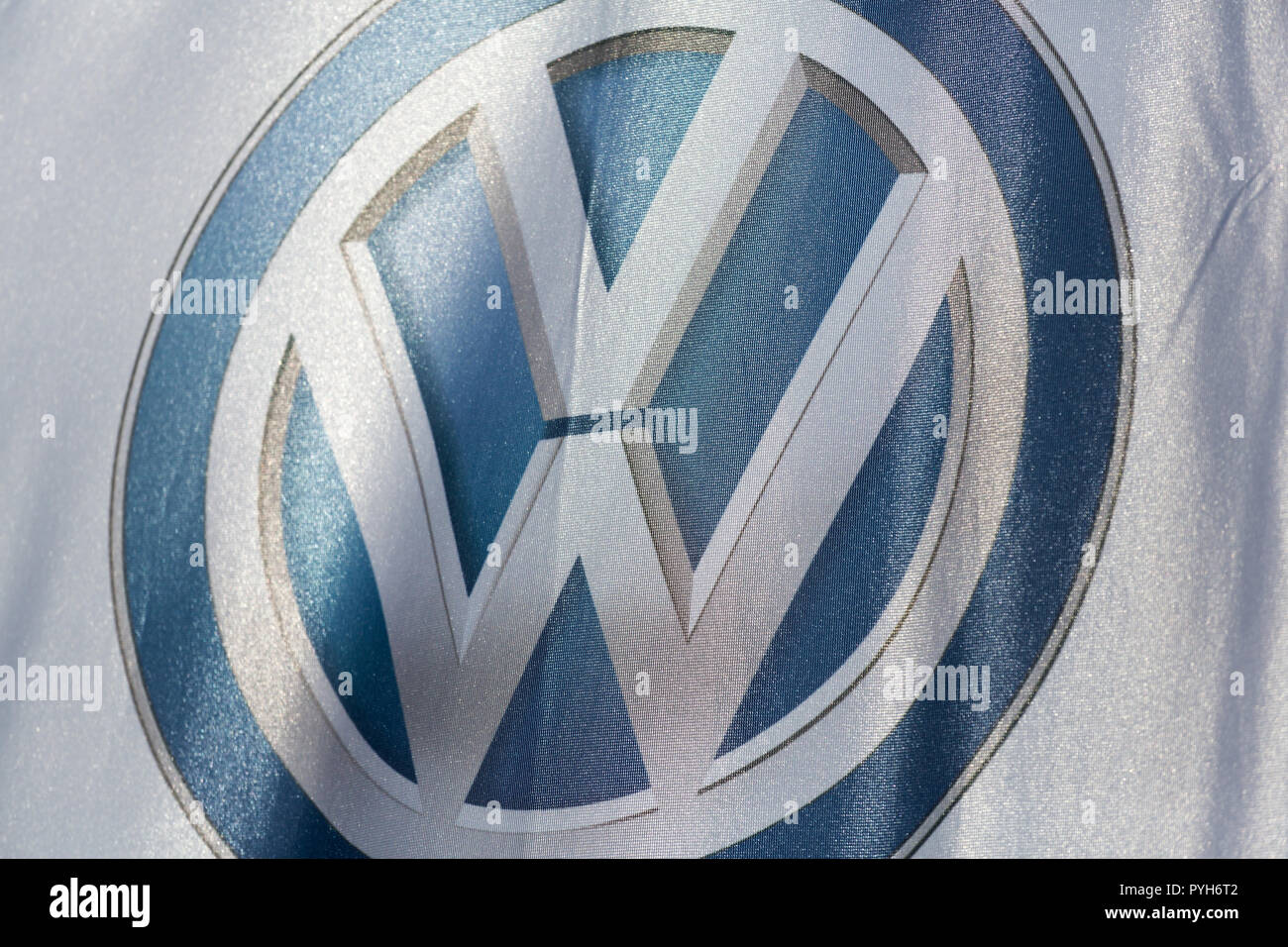 Poland, VW logo at Volkswagen Poznan Stock Photo