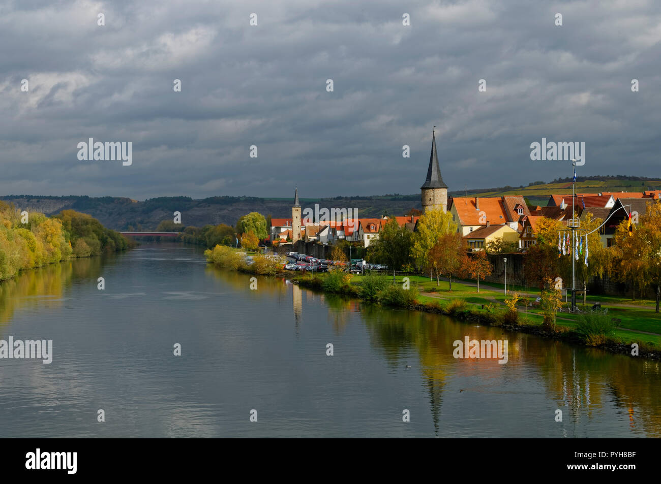 Karlstadt am Main in Lower Franconia, Main-Spessart District, Bavaria, Germany Stock Photo