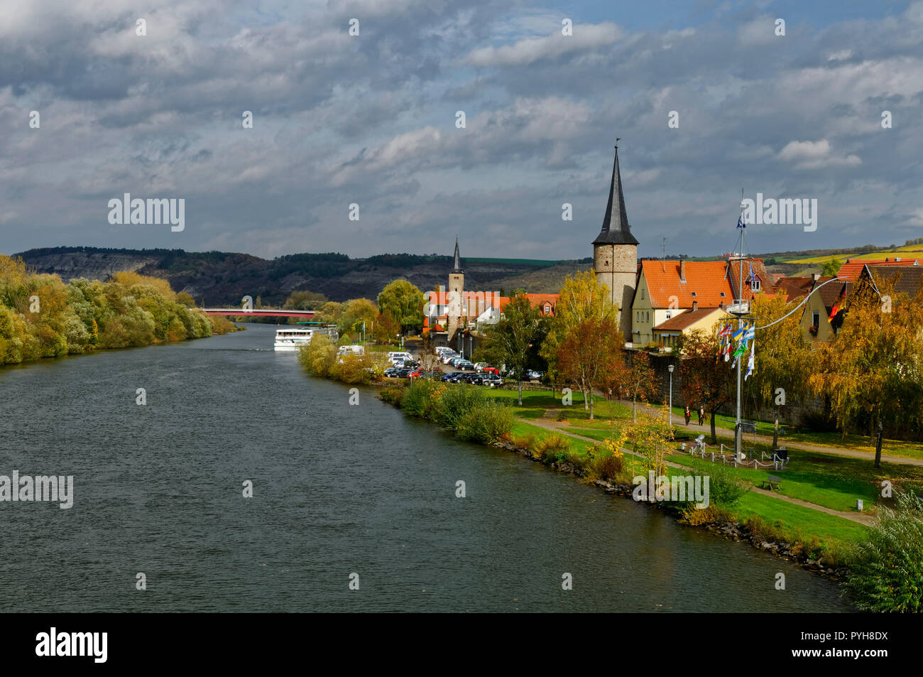 Karlstadt am Main in Lower Franconia, Main-Spessart District, Bavaria, Germany Stock Photo