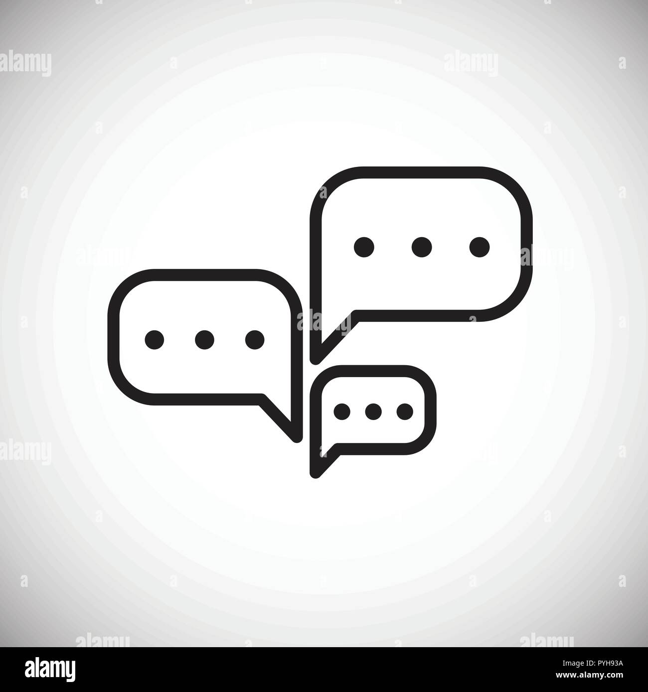 Chat bubles on white background Stock Vector