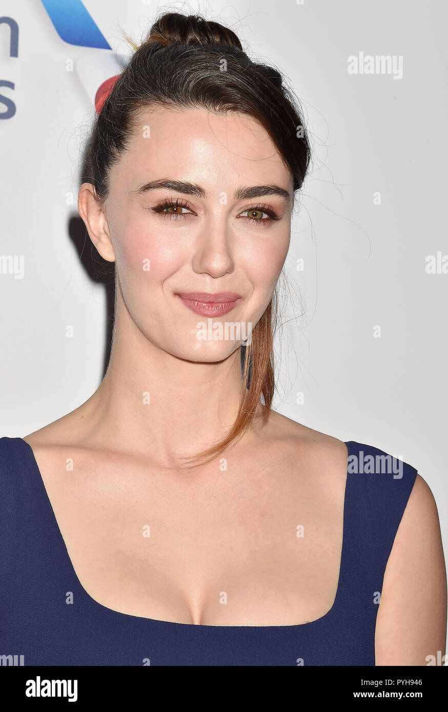 MADELEINE ZIMA American film actress at  the 2018 British Academy Britannia Awards presented by Jaguar Land Rover and American Airlines at The Beverly Hilton Hotel on October 26, 2018 in Beverly Hills, California. Stock Photo