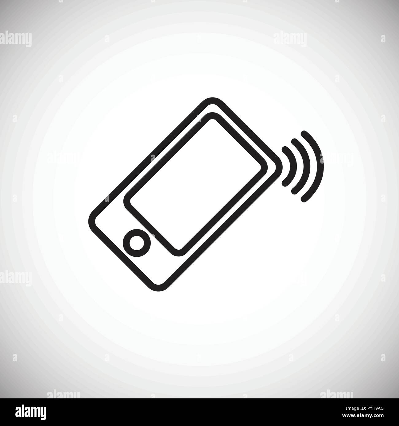 Ringing phone thin line on white background Stock Vector Image & Art ...