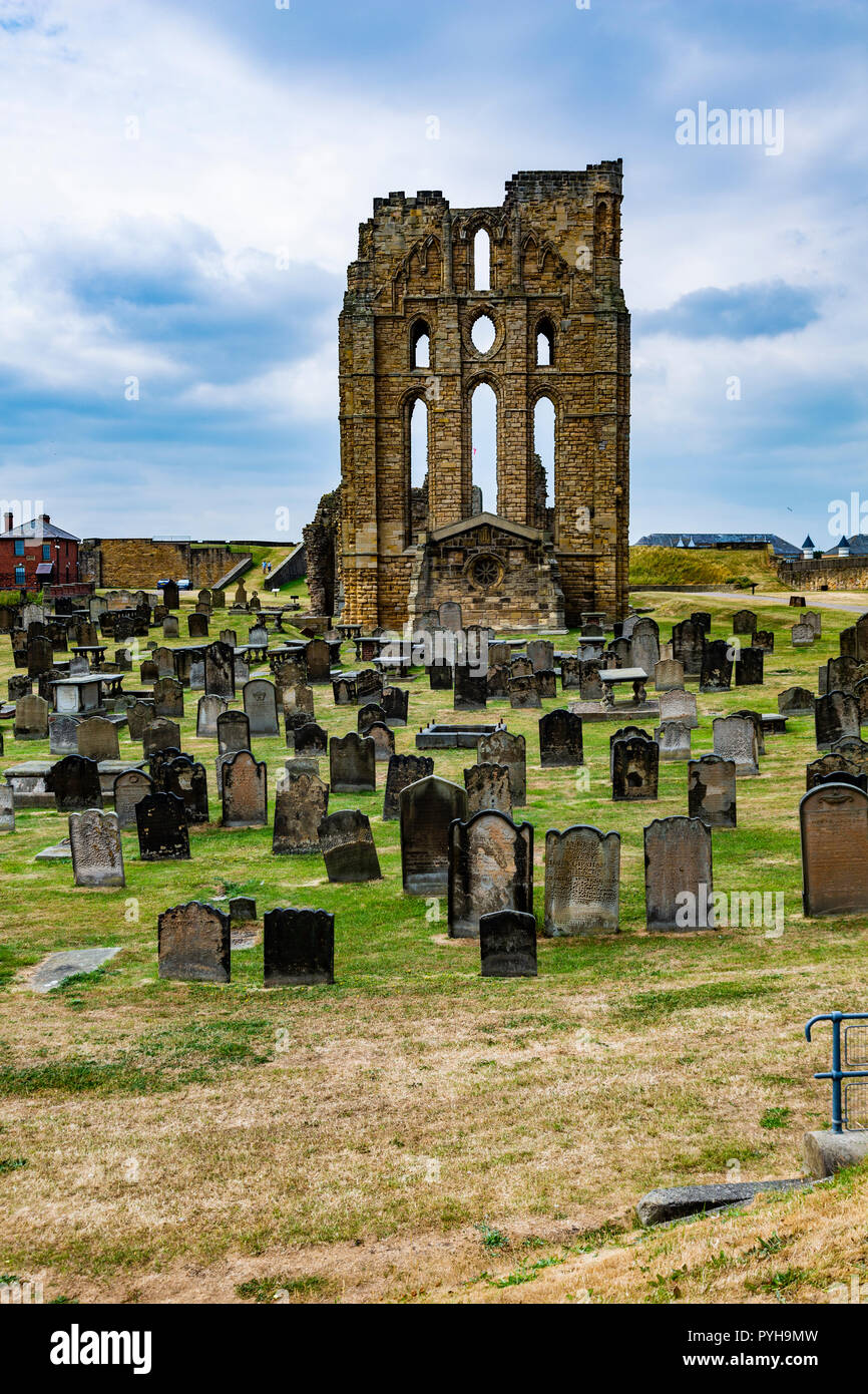 Tynemouth Castle and Priory Stock Photo