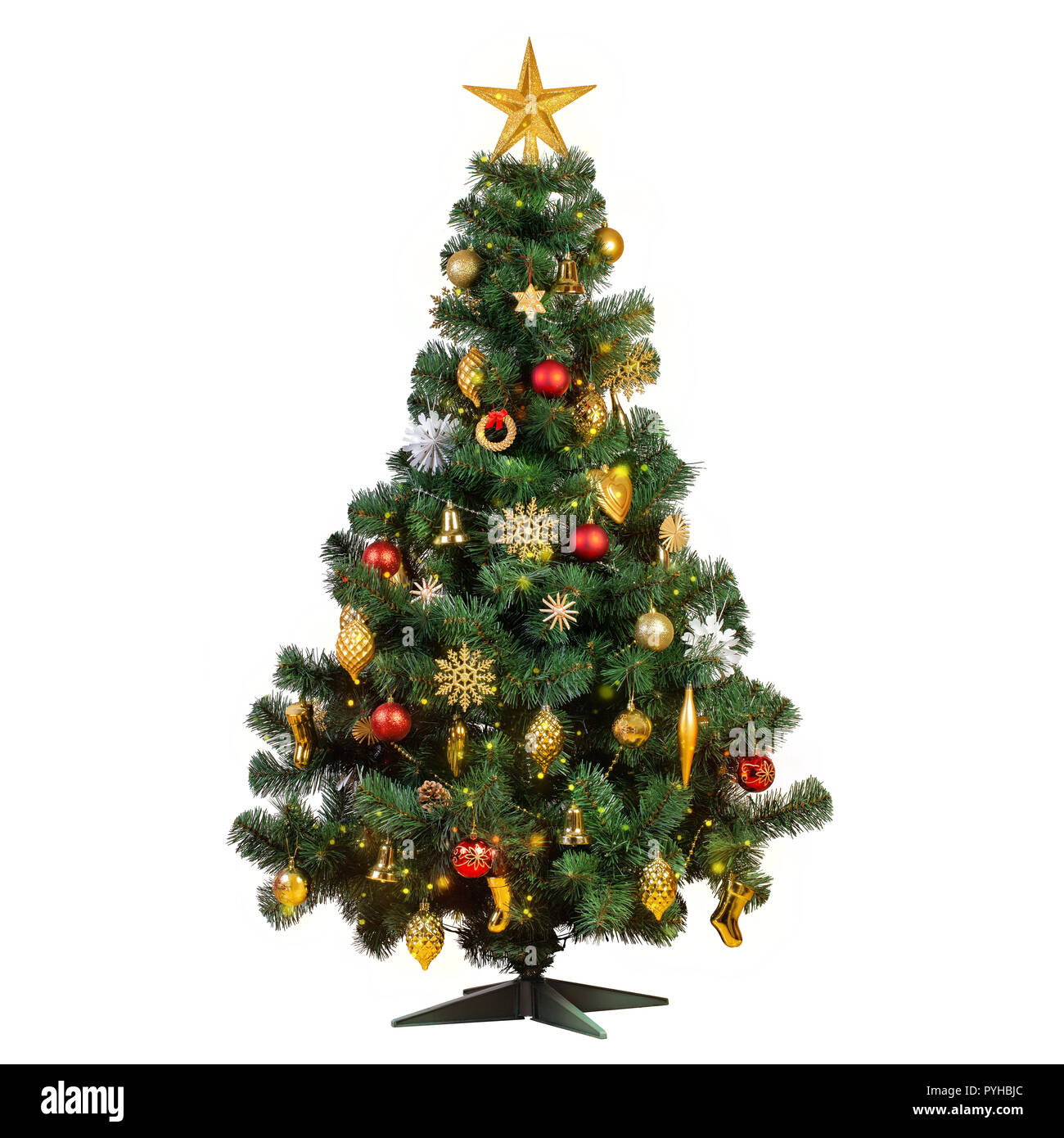 Artificial Christmas Tree With Beautiful Classic Vintage