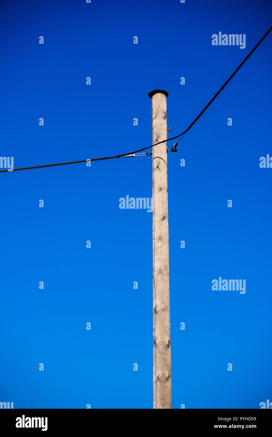 power line electricity poles in country with wires Stock Photo - Alamy