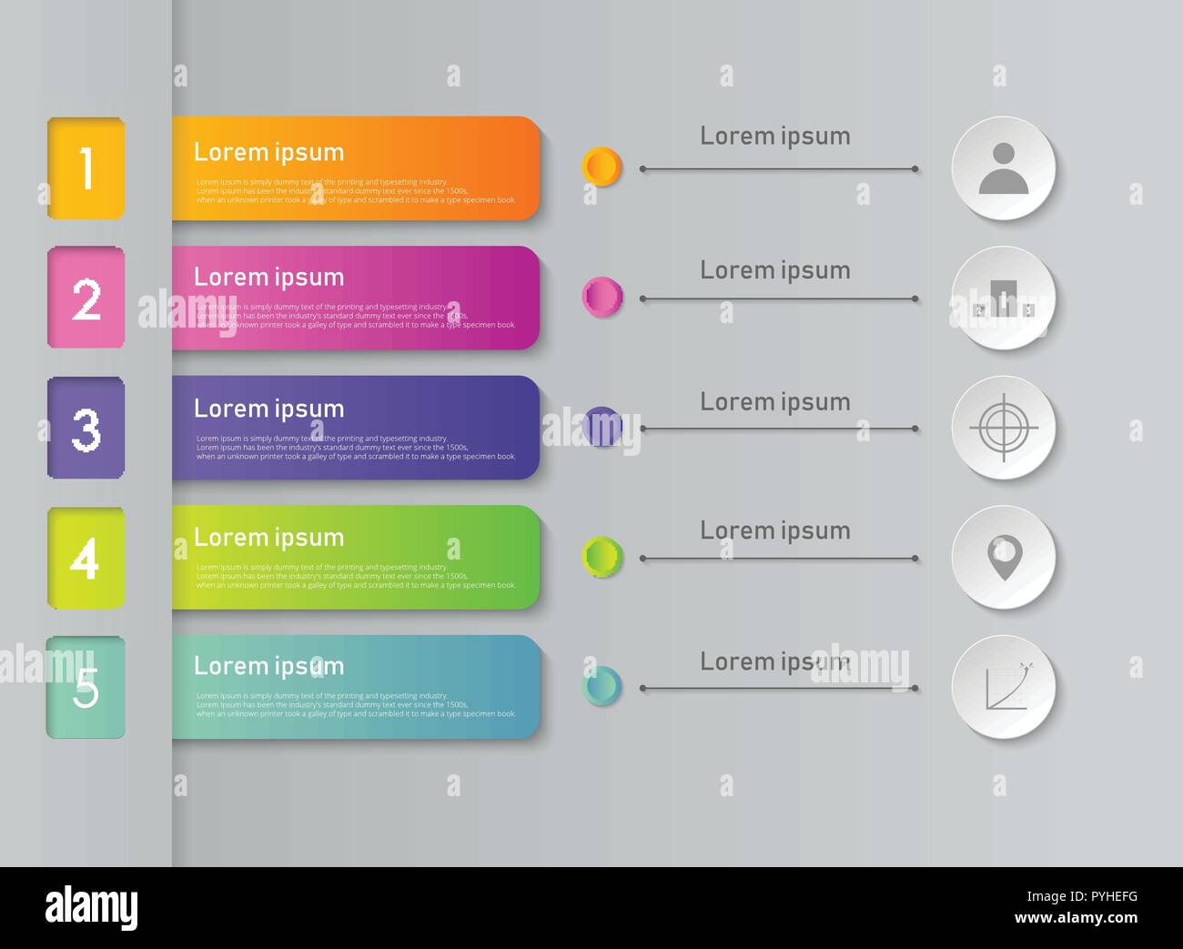 Abstract of colorful infographic business steps background. vector ...