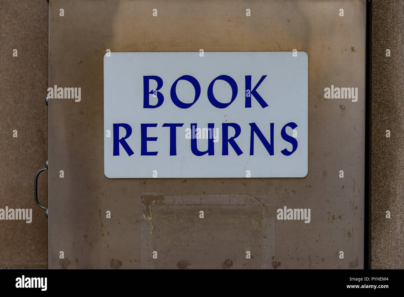 Lancaster, PA, USA May 5, 2018 The Book Return Box at the Public