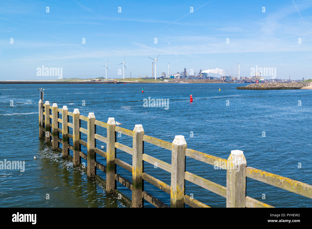 People enjoy the beach of Ijmuiden near the Tata Steel plant on News  Photo - Getty Images