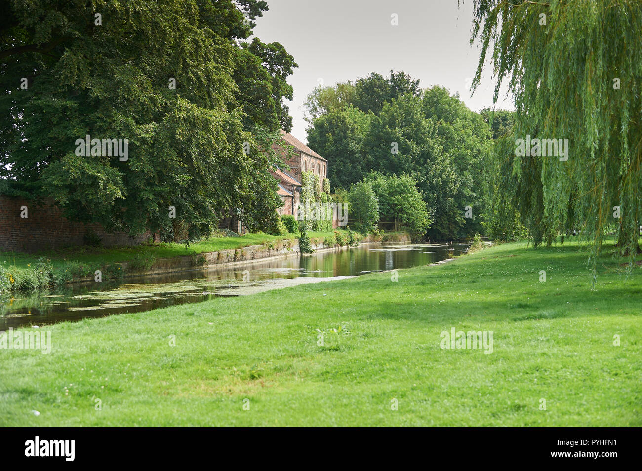 An old farm building converted into luxury next to a