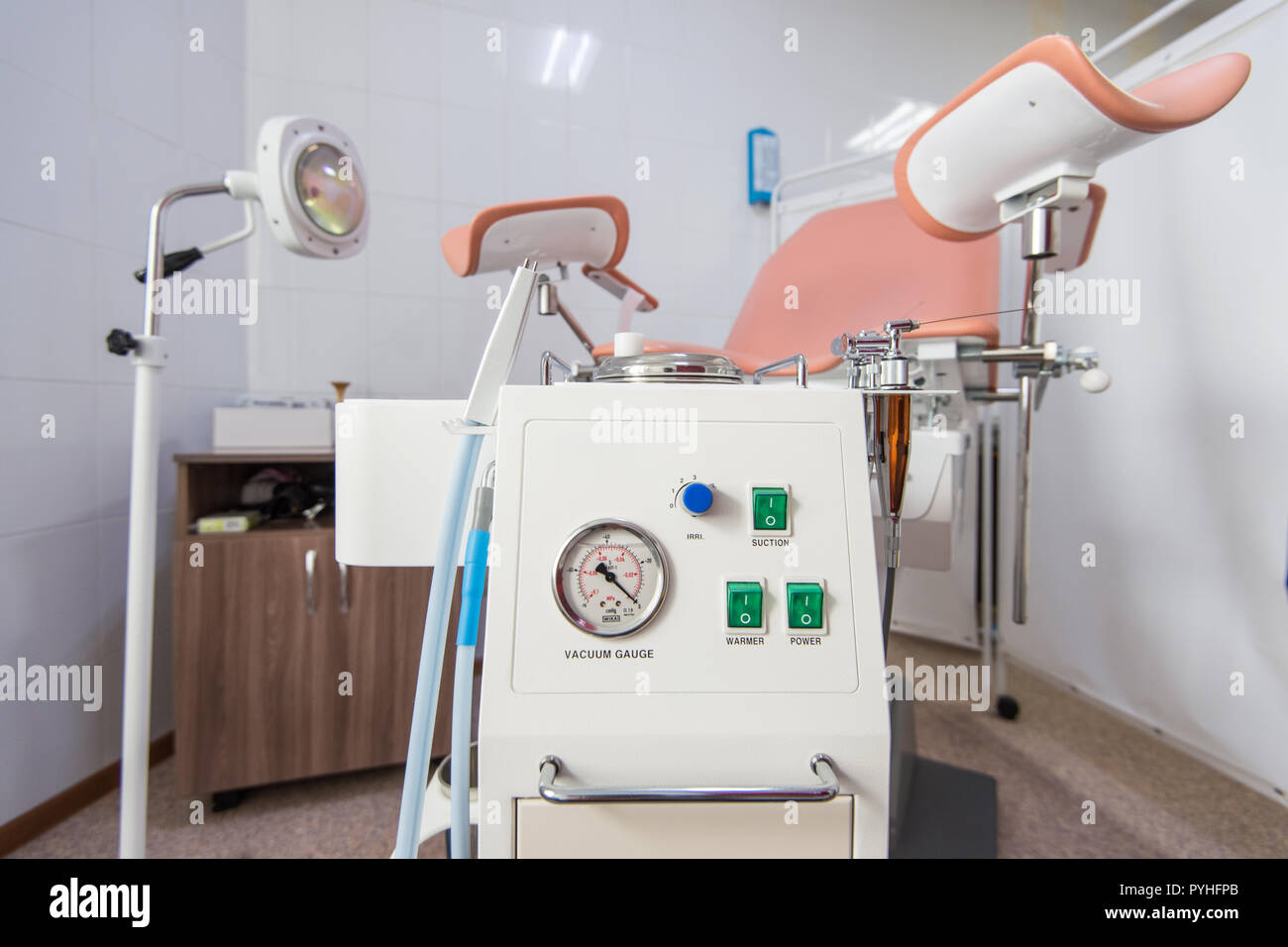 Gynecological cabinet in modern clinic Stock Photo