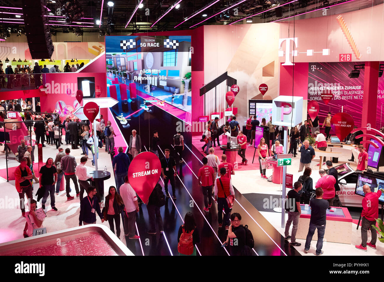 Berlin, Germany - Deutsche Telekom AG's booth at IFA 2018. Stock Photo