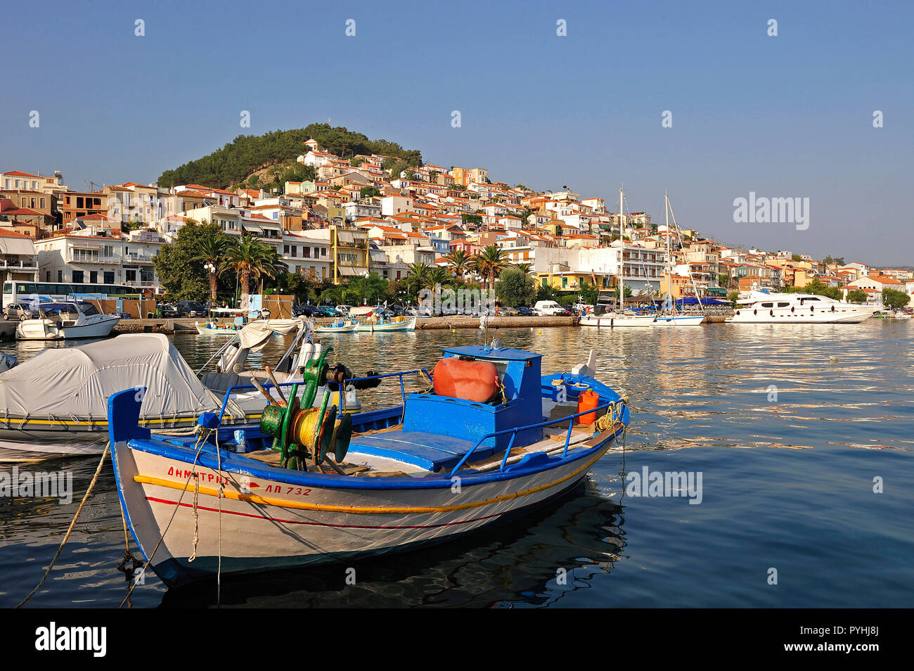 Greece, Lesbos Island Capital Mytilini Stock Photo