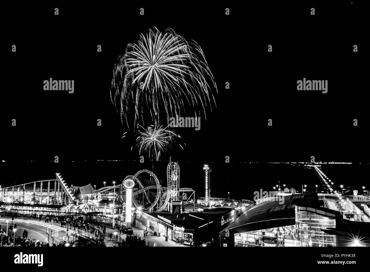 Southend on Sea fireworks over Adventure