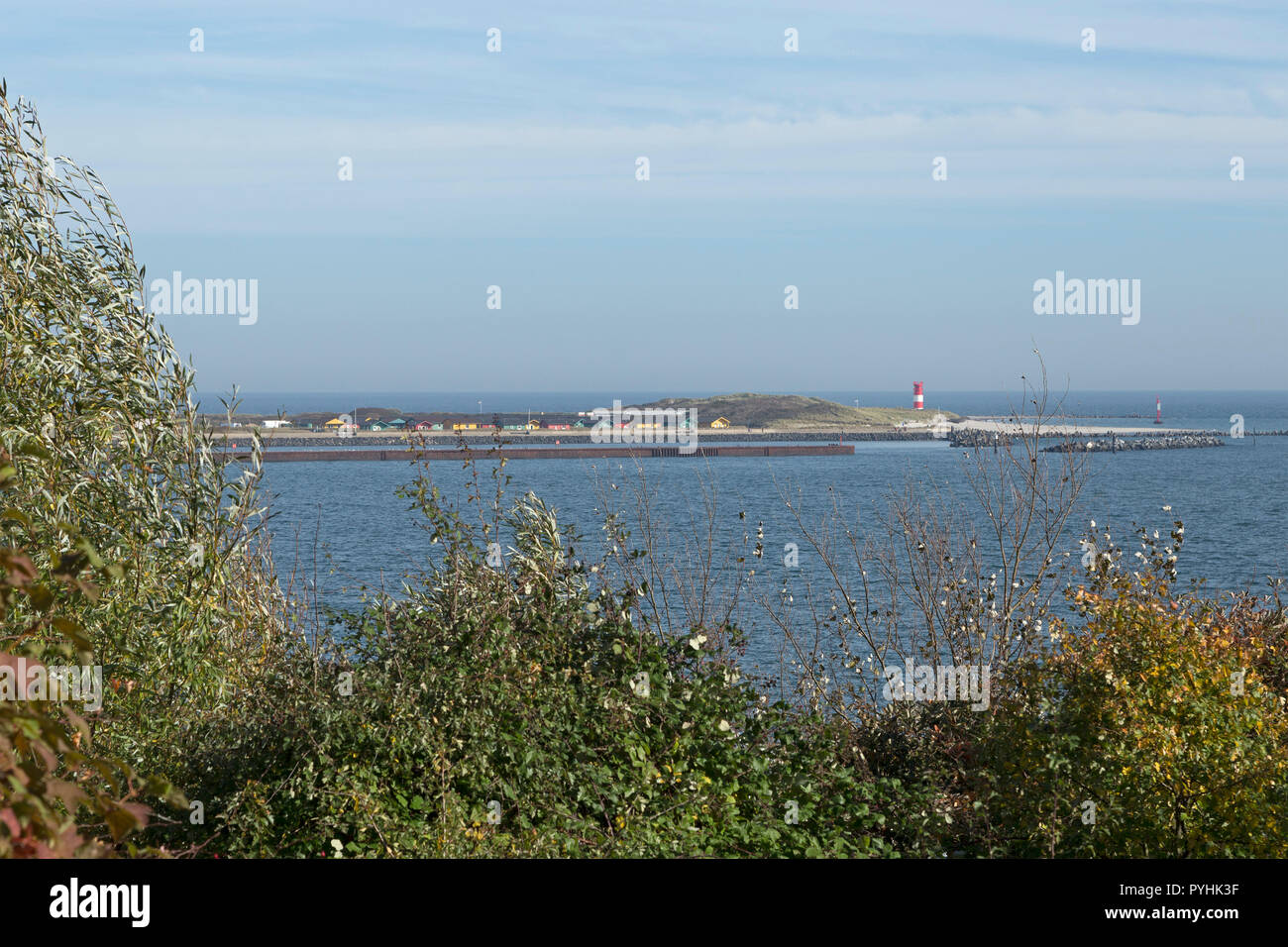 view of the Duene (dune) from the main island, Heligoland, Schleswig-Holstein, Germany Stock Photo