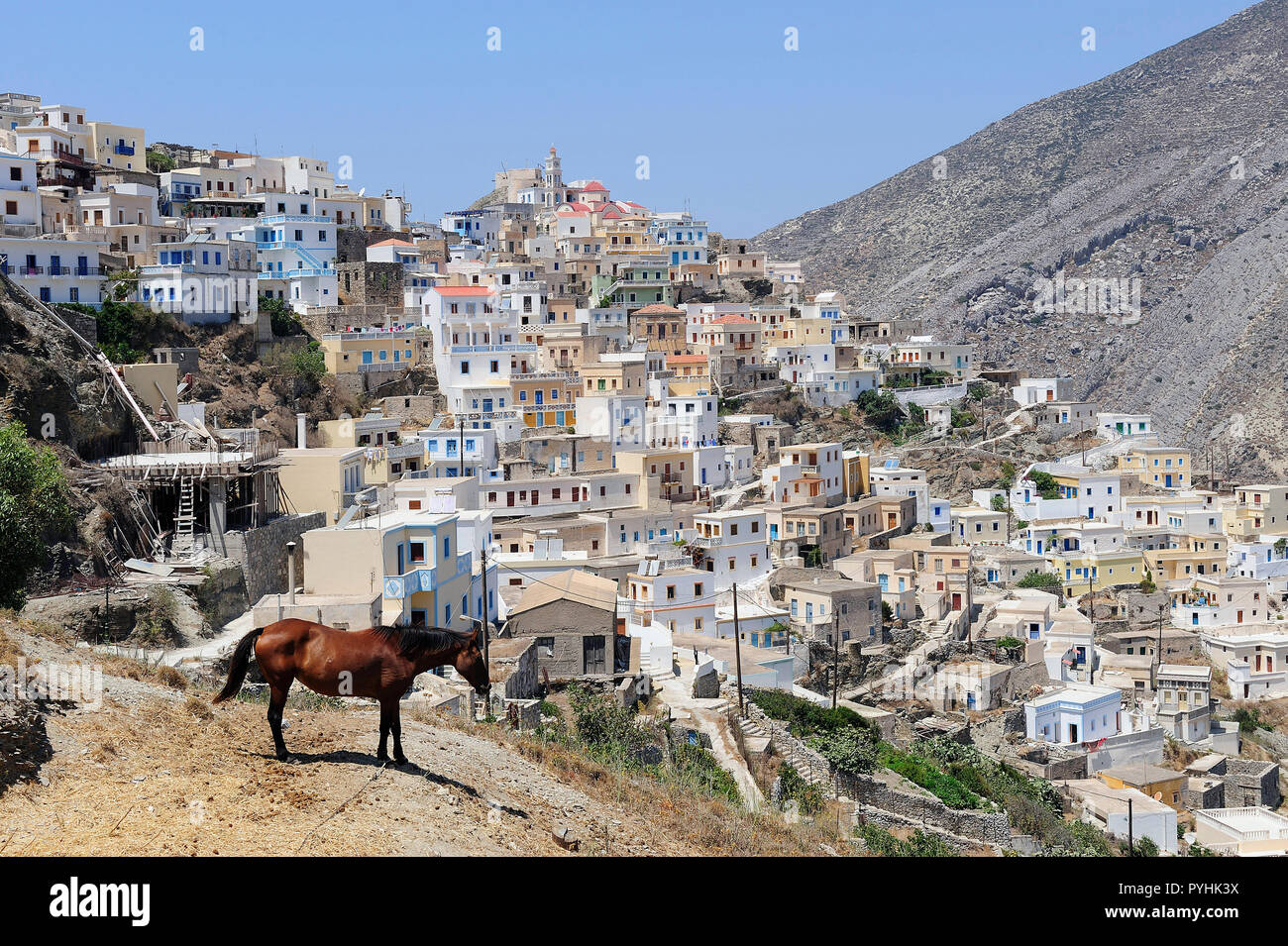 Greece, Karpathos mountain village Olympos Stock Photo