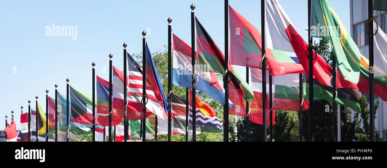 many colorful country flags background Stock Photo - Alamy