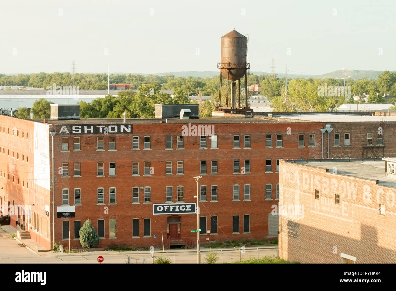 An old industrial brick building in St. Louis at sunset Stock Photo Alamy