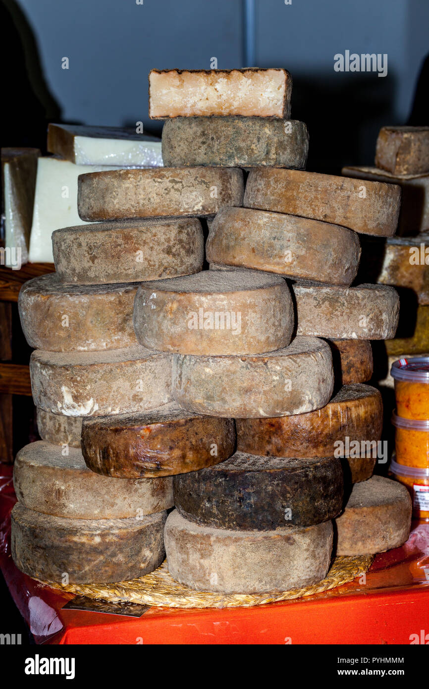 cured cheeses from the Canary islands Stock Photo