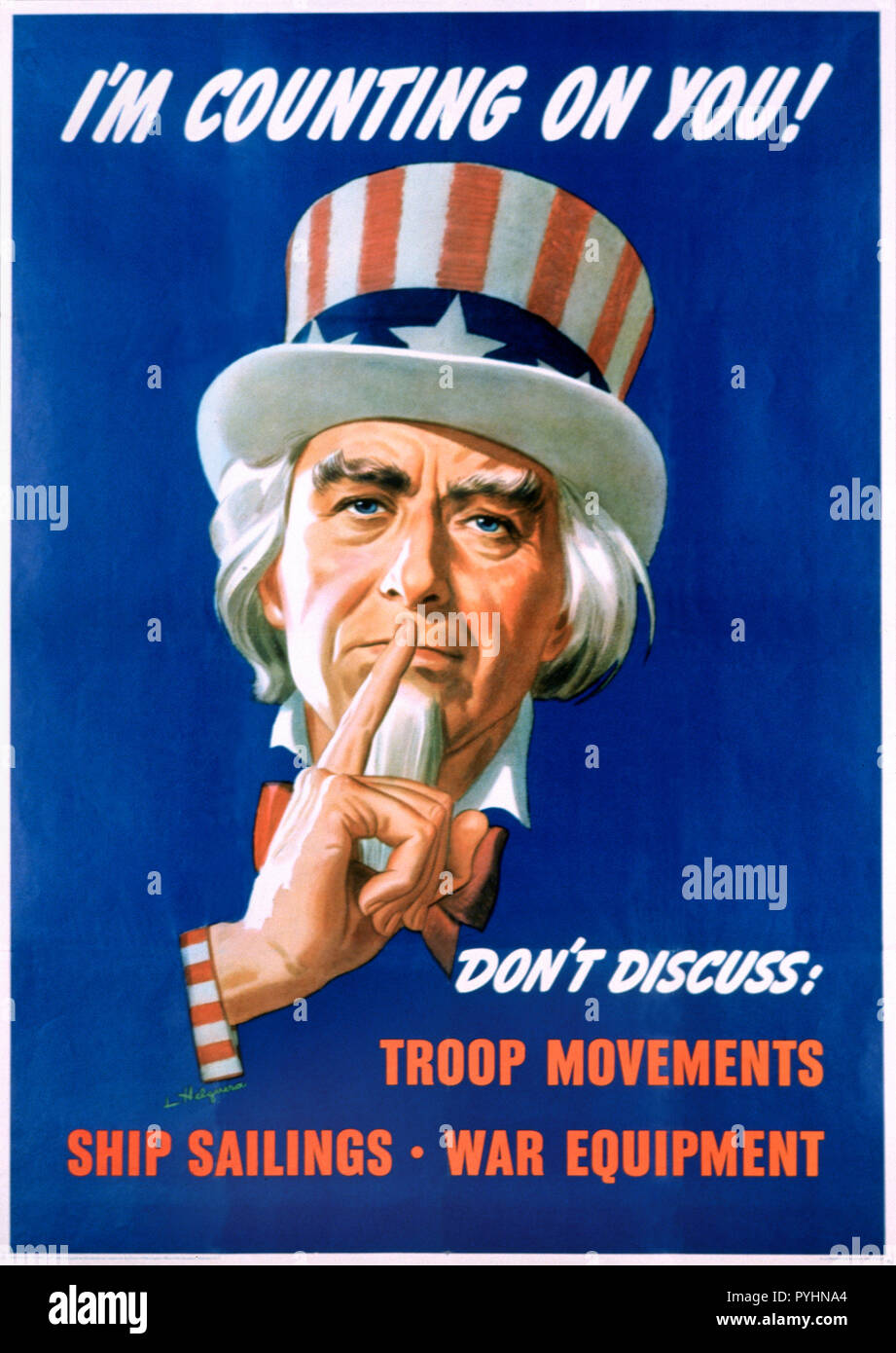 1943 --- <I'm Counting on You!> Poster by Leon Helguera --- Image by © K.J. Historical/CORBIS Stock Photo