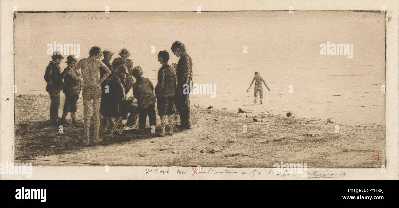Norbert Goeneutte at Work, Dieppe (Norbert Goeneutte l'tude, Dieppe