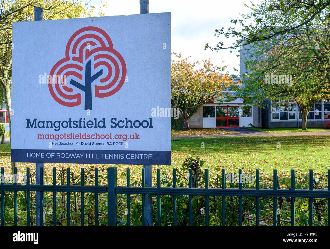 Mangotsfield School in south Gloucestershire. Mangotsfield is a member of the CSET academy group. It is featured in the 2018 BBC 2 Series 'School' fro Stock Photo