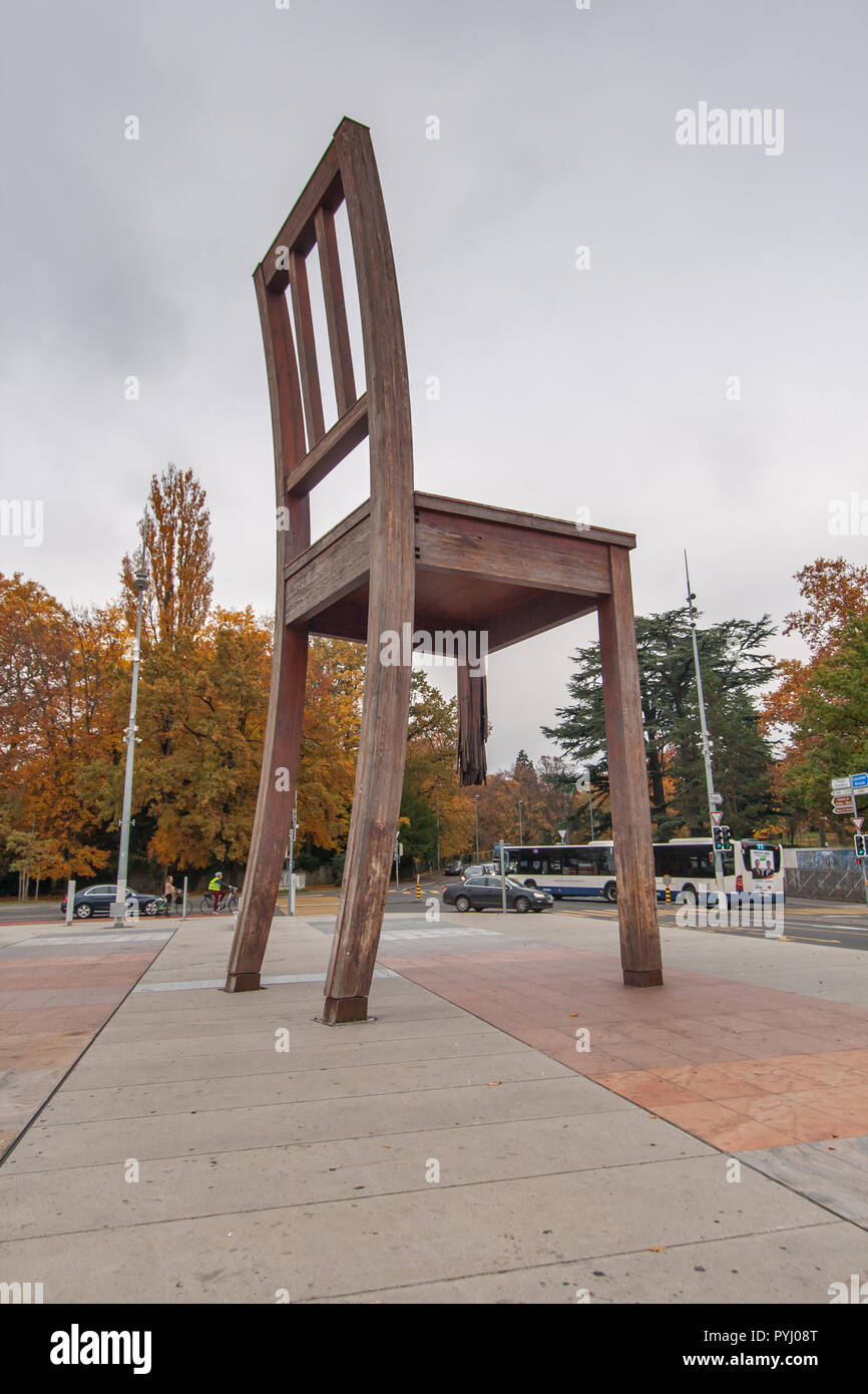 Geneva broken chair monument hires stock photography and images Alamy