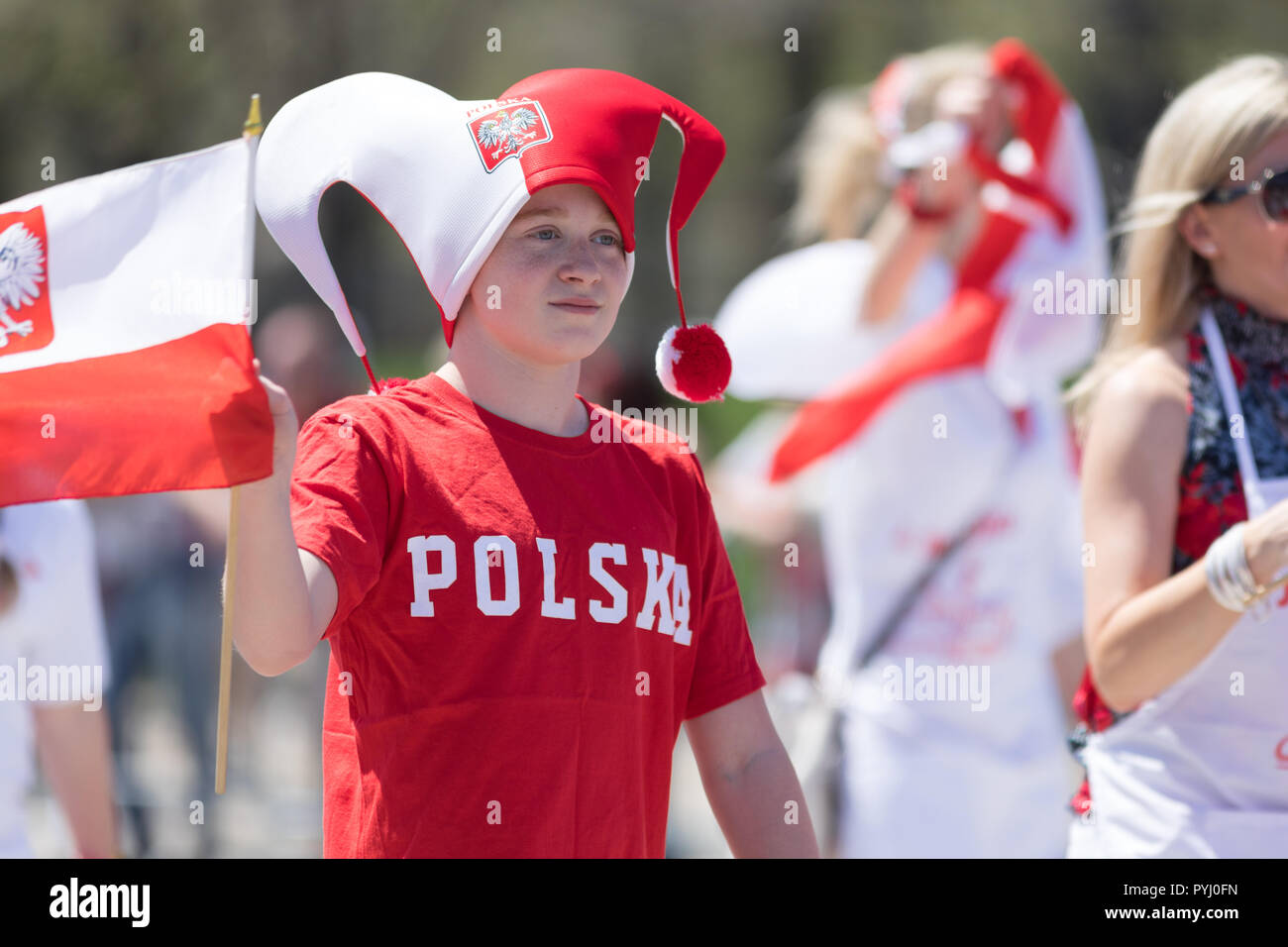 Chicago, Illinois, USA May 5, 2018 The Polish Constitution Day