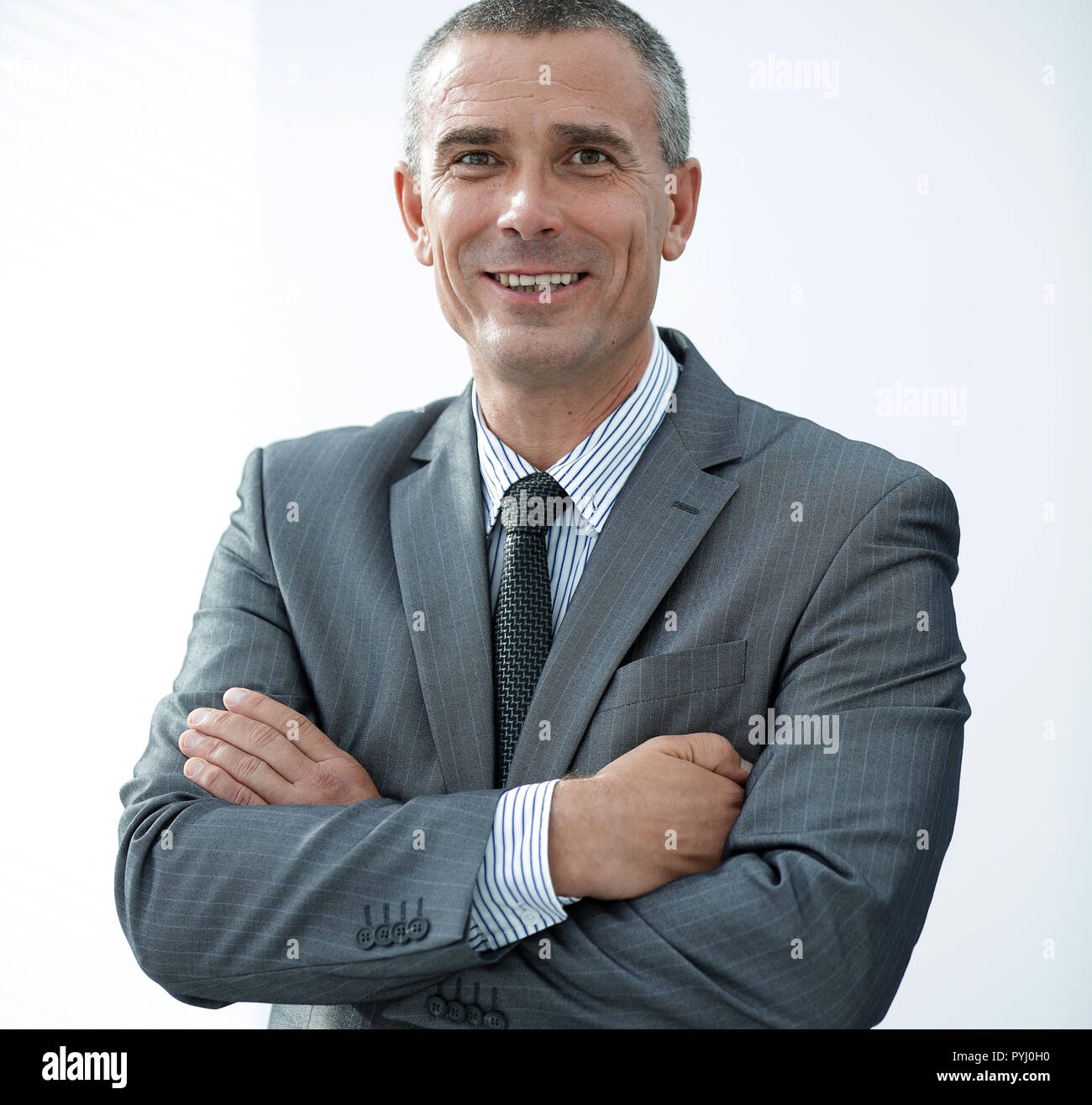 closeup portrait of confident businessman in shirt and tie Stock Photo ...