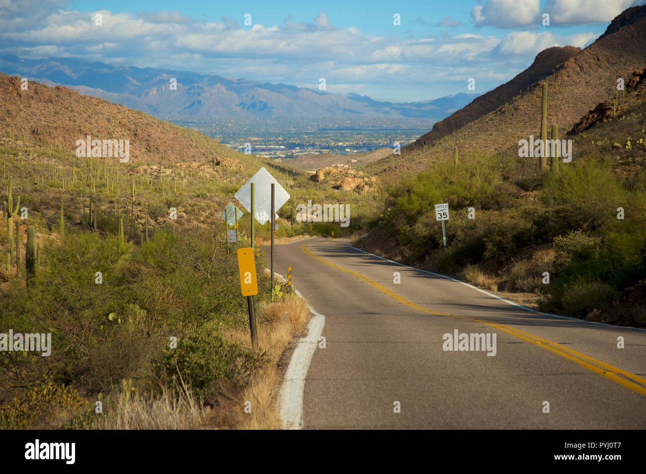 View to Tucson, Az Stock Photo